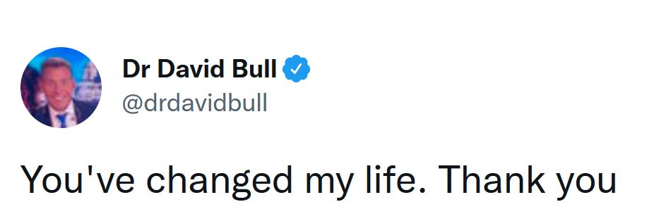 Dr David Bull Testimonial